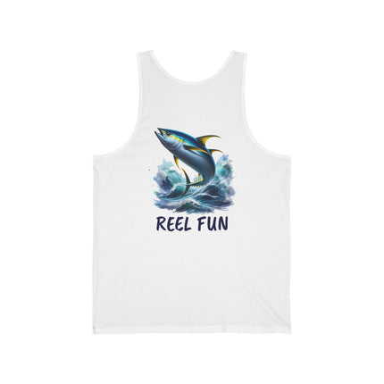 Tuna Fishing Themed Unisex Jersey Tank Top