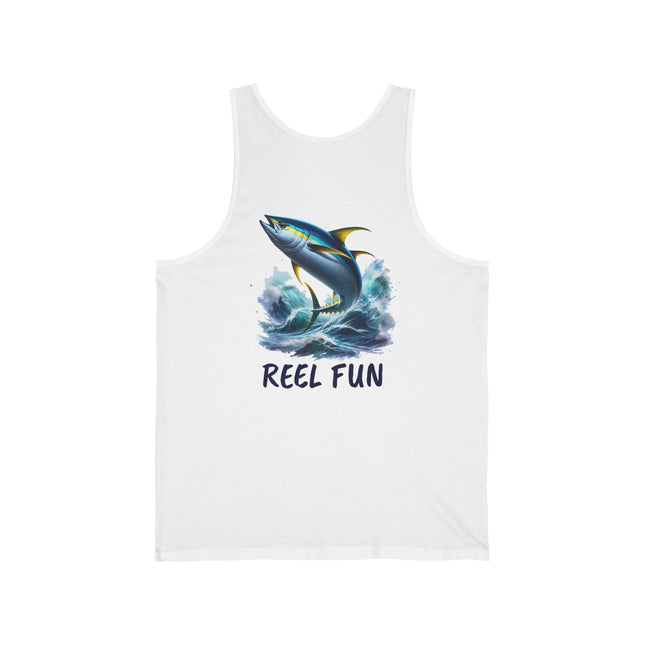 Tuna Fishing Themed Unisex Jersey Tank Top
