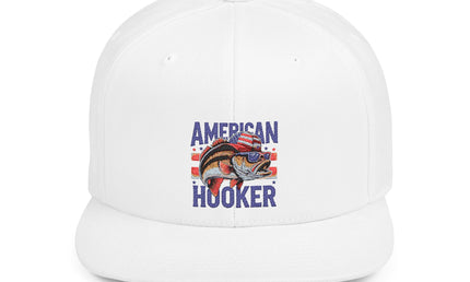 American Hooker Fishing Flat Bill Snapback Hat