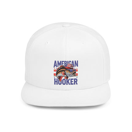 American Hooker Fishing Flat Bill Snapback Hat
