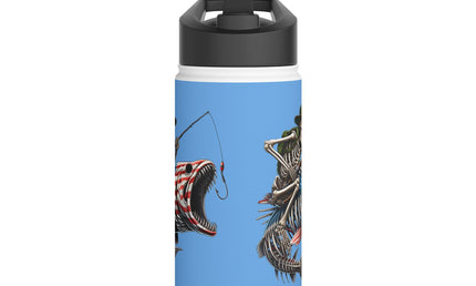 Fishing Enthusiast Stainless Steel Water Bottle - 12, 18, or 32 oz.