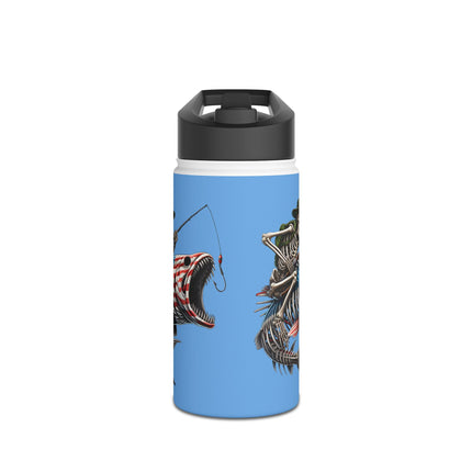 Fishing Enthusiast Stainless Steel Water Bottle - 12, 18, or 32 oz.