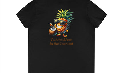 Lime Coconut Pineapple Ladies' V-Neck T-Shirt