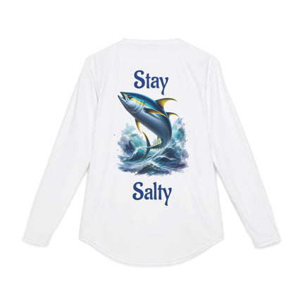 Stay Salty Tuna Graphic Performance Long Sleeve Fishing Shirt SPF50