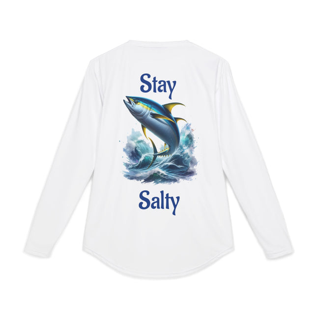Stay Salty Tuna Graphic Performance Long Sleeve Fishing Shirt SPF50