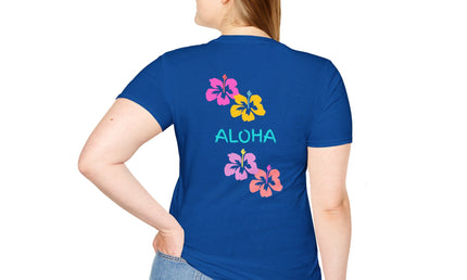 Aloha Hibiscus Tropical Summer Tee