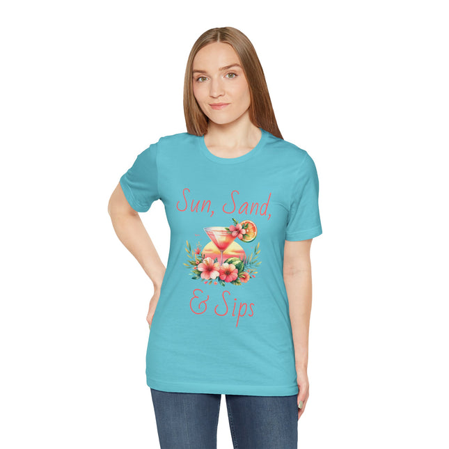 Sun, Sand, & Sips Tropical Tee