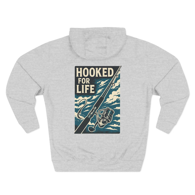 Hooked for Life Fishing Fleece Hoodie