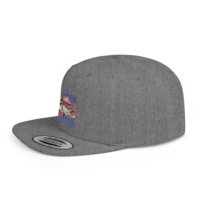 American Hooker Fishing Flat Bill Snapback Hat