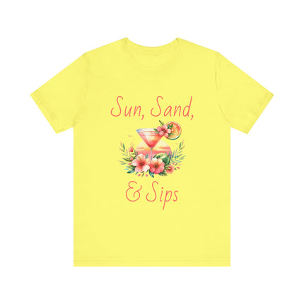 Sun, Sand, & Sips Tropical Tee