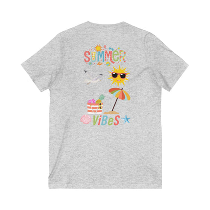 Bright Summer Vibes V-Neck Tee