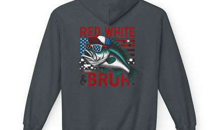 Red, White & Bruh Fishing Hoodie