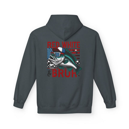 Red, White & Bruh Fishing Hoodie