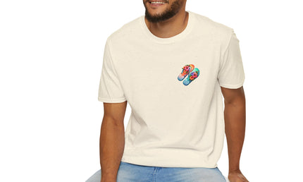 Island Life Unisex T-Shirt | Tropical Flip Flop Graphic Tee