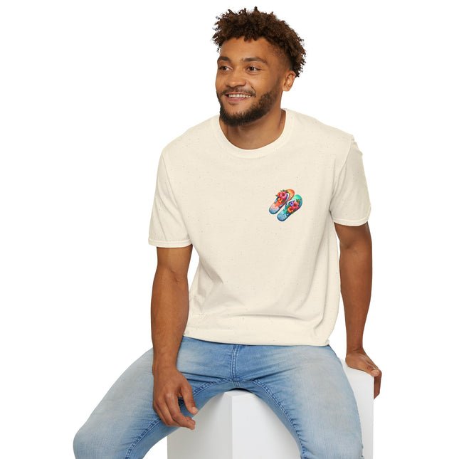 Island Life Unisex T-Shirt | Tropical Flip Flop Graphic Tee