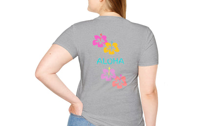 Aloha Hibiscus Tropical Summer Tee