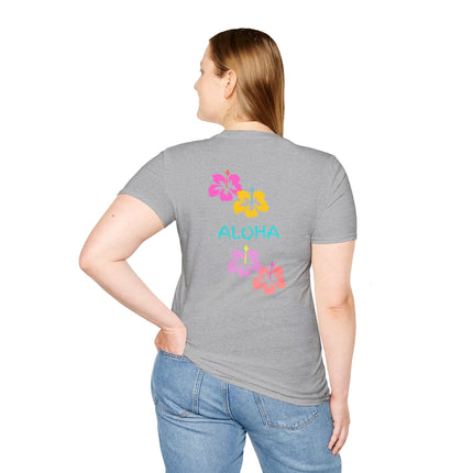 Aloha Hibiscus Tropical Summer Tee