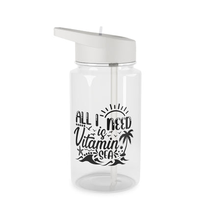 Tritan Water Bottle with 'All I Need is Vitamin Sea' Design,
