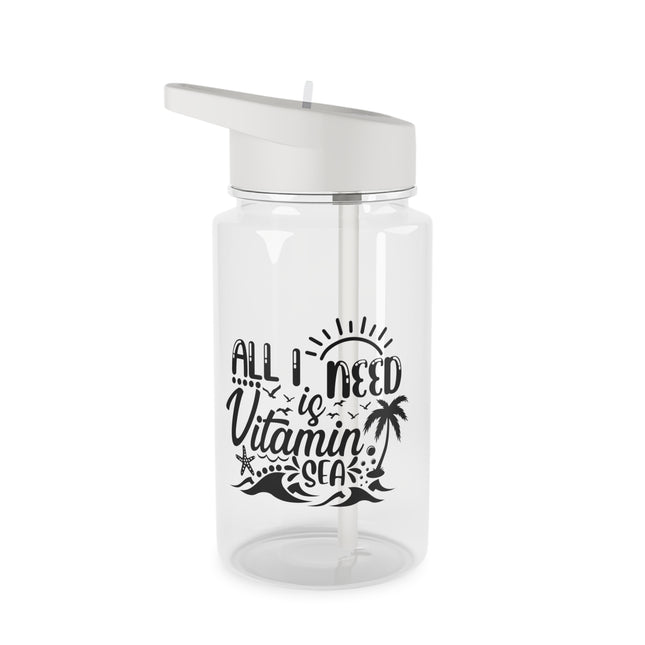 Tritan Water Bottle with 'All I Need is Vitamin Sea' Design,