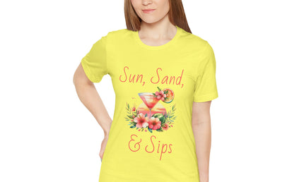 Sun, Sand, & Sips Tropical Tee