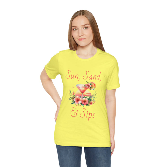 Sun, Sand, & Sips Tropical Tee