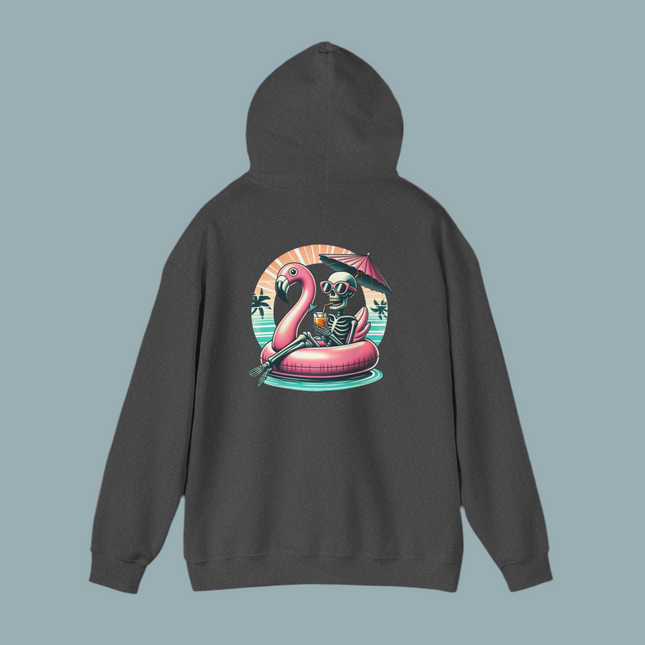 Skeleton Flamingo Graphic Hoodie, Unisex Sweatshirt
