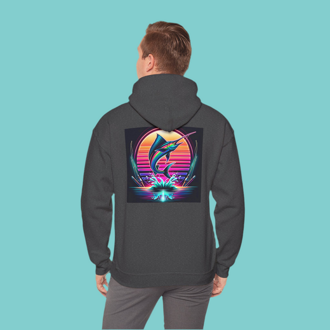 Graphic Marlin Hoodie, Unisex Sweatshirt