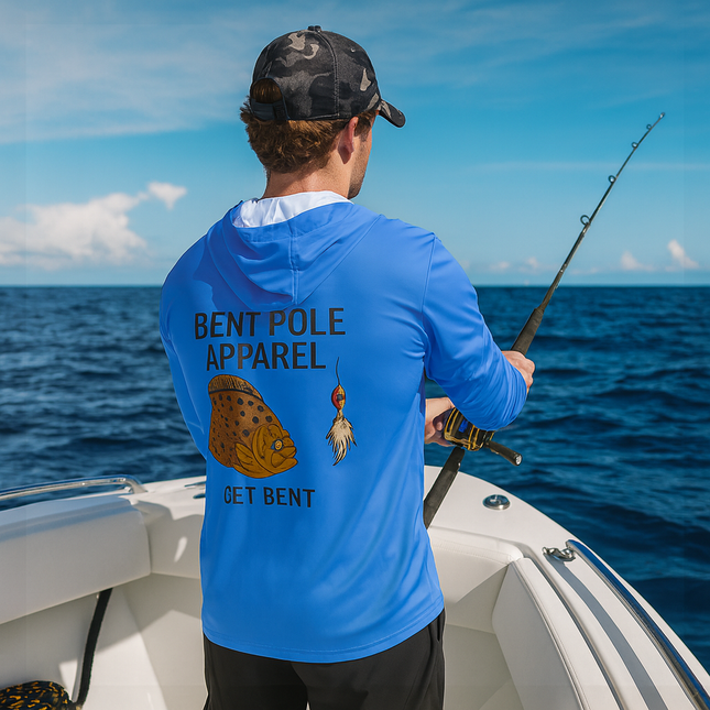 Flounder Graphic Performance Hoodie Shirt UPF+50