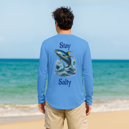 Stay Salty Tuna Graphic Performance Long Sleeve Fishing Shirt SPF50