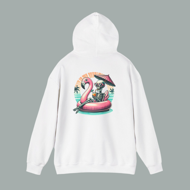 Skeleton Flamingo Graphic Hoodie, Unisex Sweatshirt