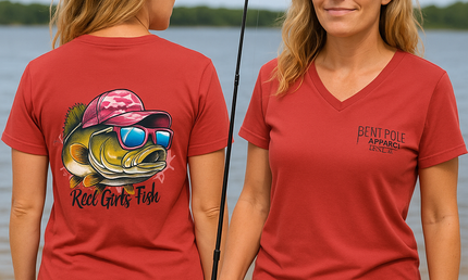 Reel Girls Fish V-Neck Tee