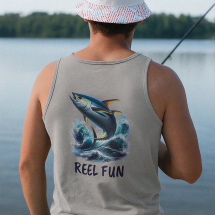 Tuna Fishing Themed Unisex Jersey Tank Top