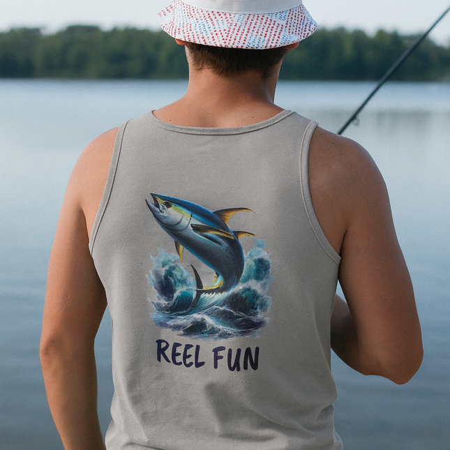 Tuna Fishing Themed Unisex Jersey Tank Top