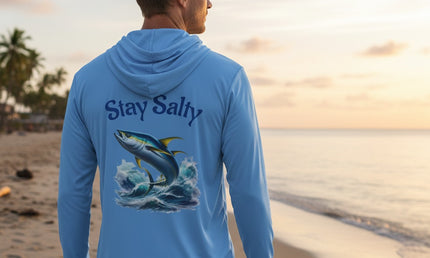 Tuna Stay Salty Graphic Performance Hoodie Shirt UPF+50