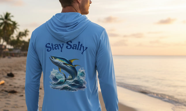 Tuna Stay Salty Graphic Performance Hoodie Shirt UPF+50