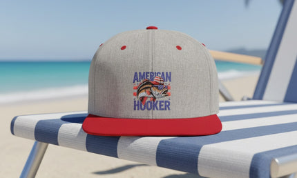 American Hooker Fishing Flat Bill Snapback Hat