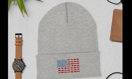 USA Fish Flag Cuffed Beanie