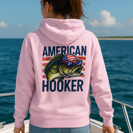 American Hooker Fishing Hoodie, Unisex Sweatshirt